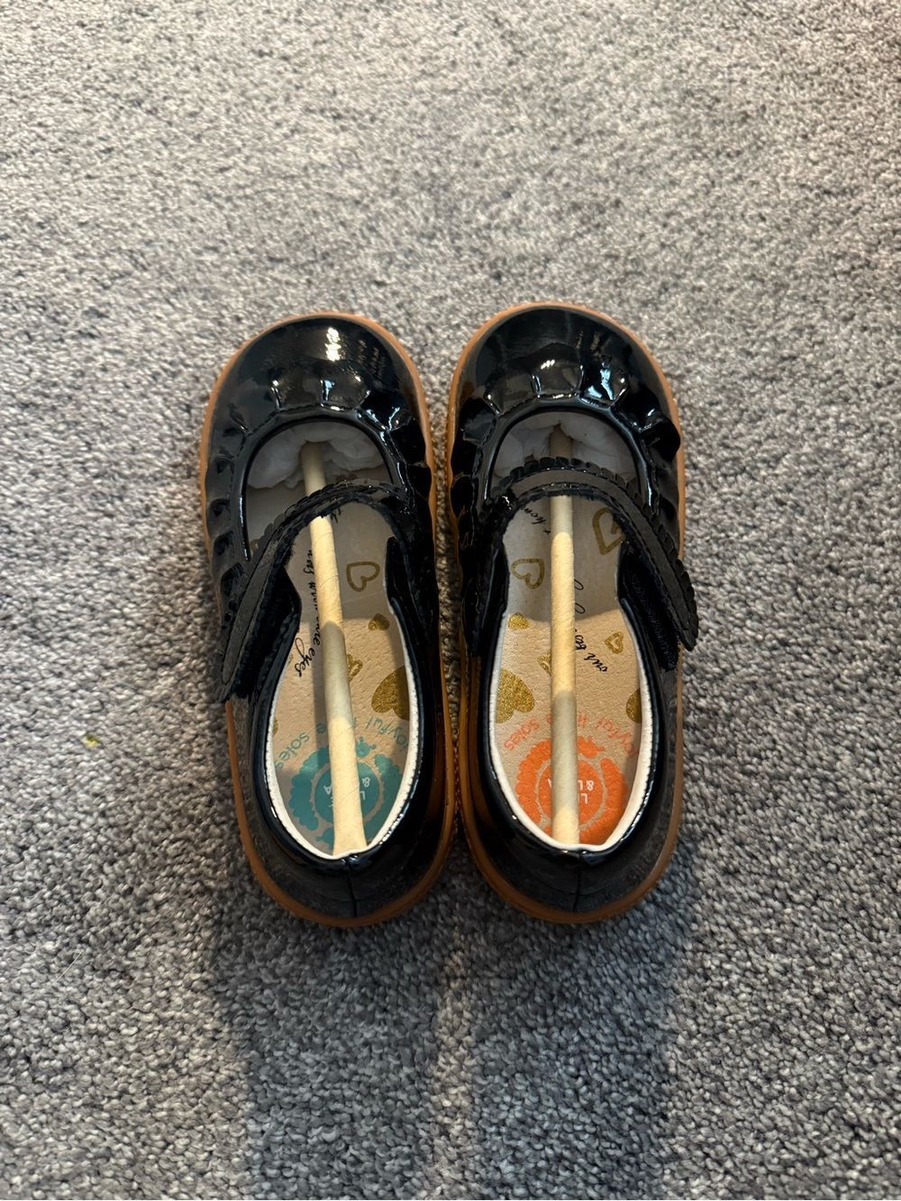 Livie & Luca Ruche Black Patent Mary Janes Sz 12 - Picture 4 of 5